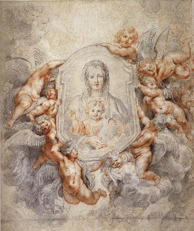 Peter Paul Rubens Portrait of the angel around Virgin Mary France oil painting art